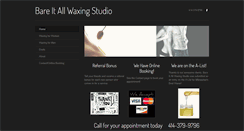 Desktop Screenshot of bareitallwaxingstudio.com